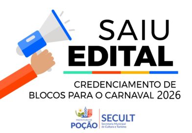 CHAMAMENTO PÚBLICO PARA O CREDENCIMANETO DE BLOCOS DE CARNAVAL 2026 CHAMAMENTO PÚBLICO PARA O CREDENCIMANETO DE BLOCOS DE CARNAVAL 2026